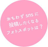 おもわずsnsに投稿したくなるフォトスポットは？