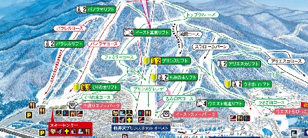 軽井沢プリンススキー場 ゲレンデマップ