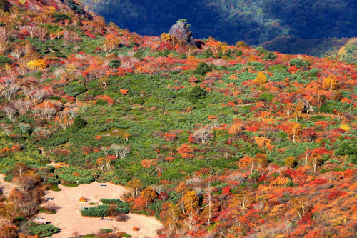 紅葉の那須高原と駒止の滝を撮る