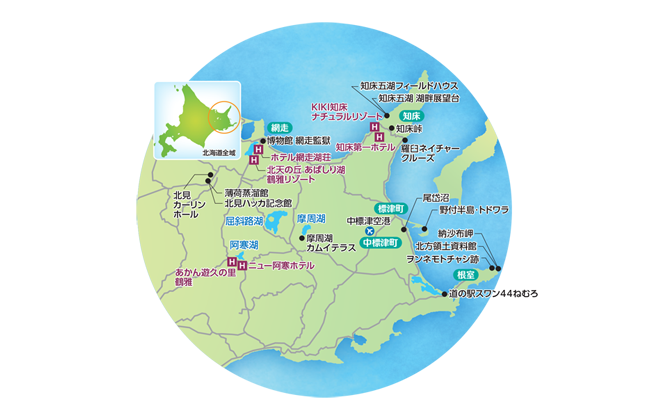 北海道ツアー地図