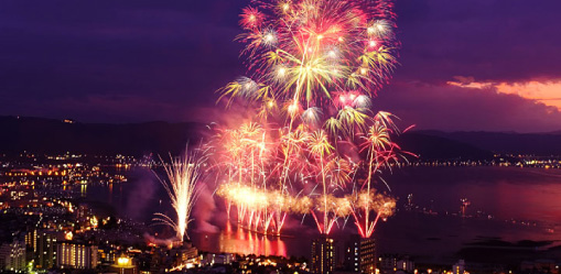 諏訪湖祭り湖上祭花火大会　花火イメージ1