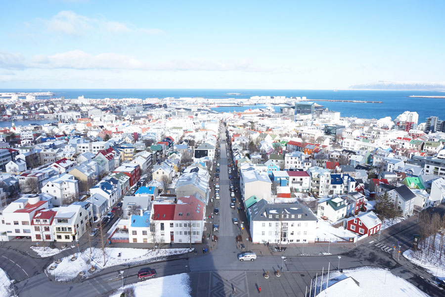 アイスランドの首都「レイキャビック」の街並み